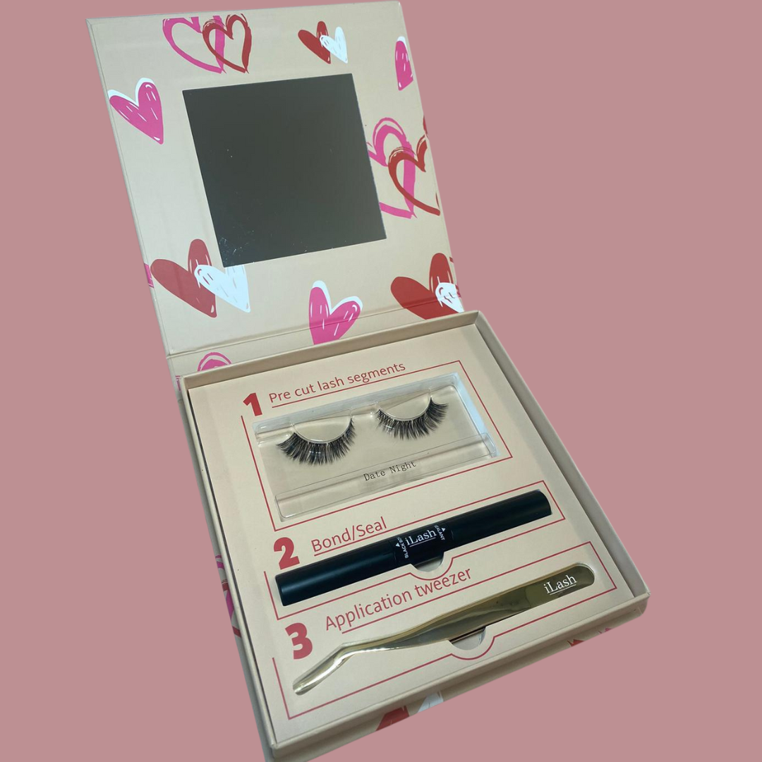 LIMITED EDITION: The look of love valentines gift box ( NEW bond & seal duo, segment lashes+ application tweezer)